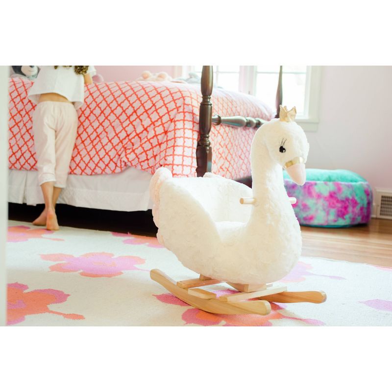 Soft Landing Joyrides Swan Children's Rocker