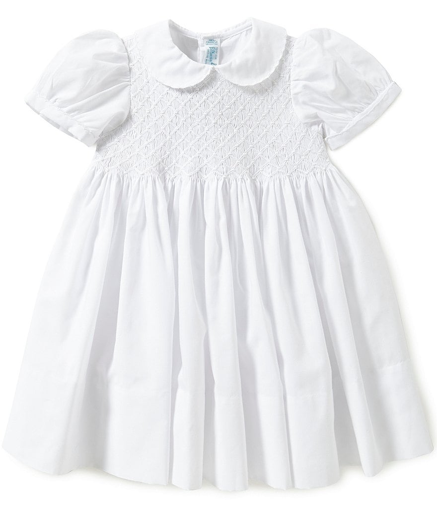 Friedknit Creations Little Girls 2T-4T Diamond Embroidered Smocked Dress
