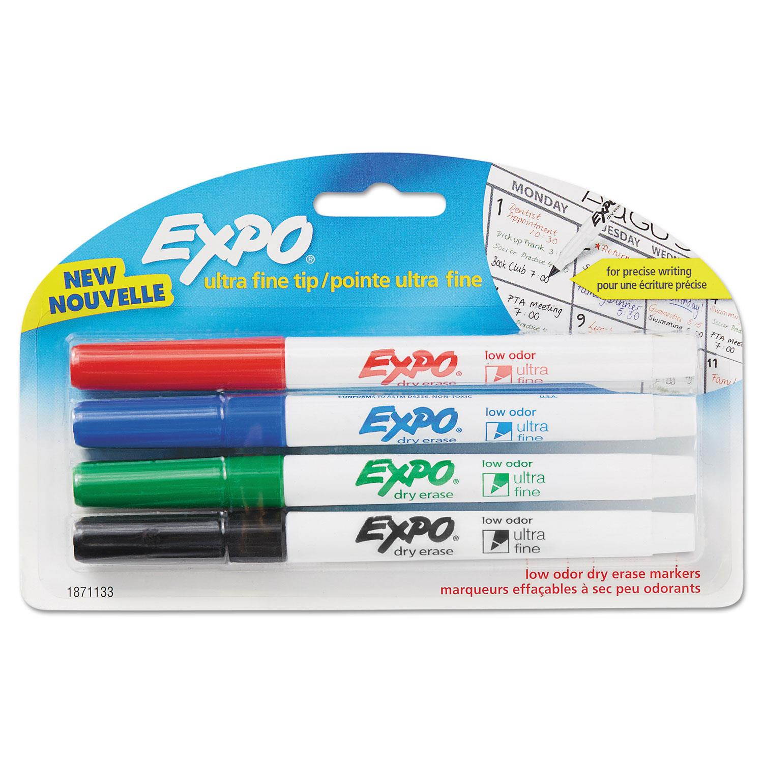 Sanford Expo Ultra Fine Tip 4-pk Dry Erase Markers