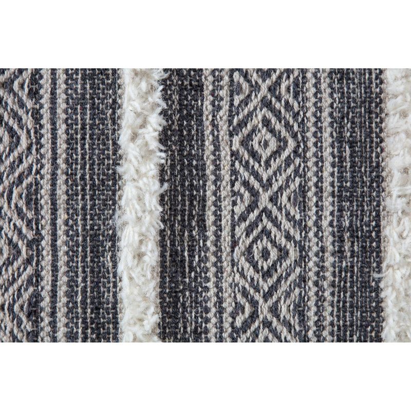 5'x7' Corrina Cotton Rug Charcoal Gray/Natural - Anji Mountain