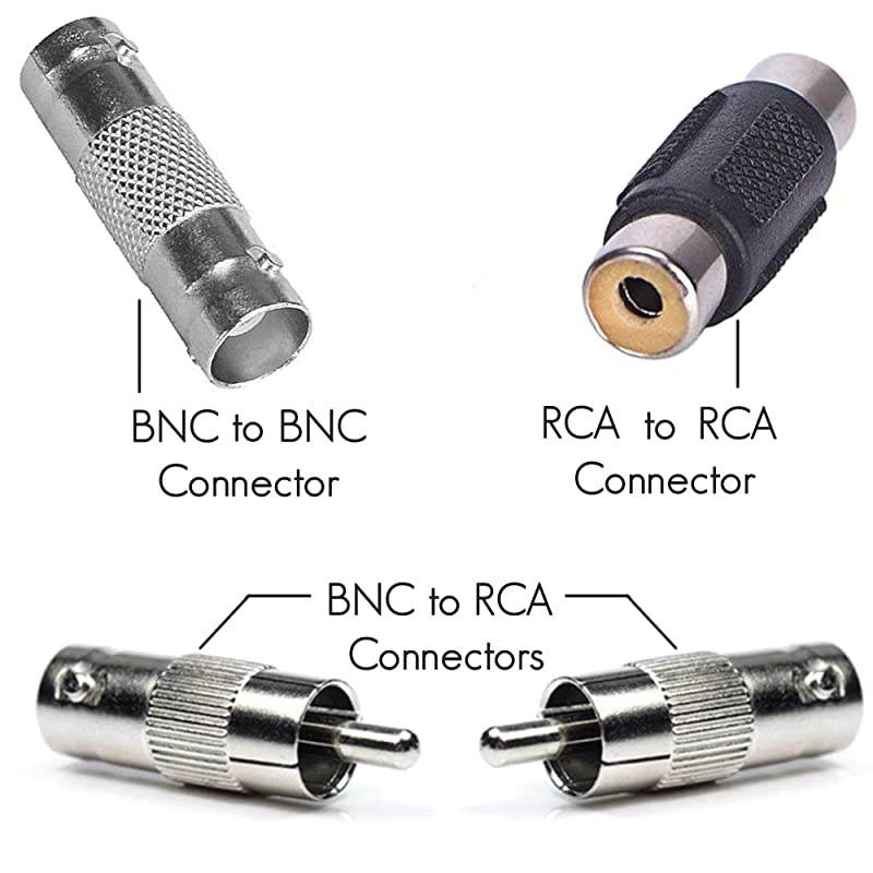 HD Audio Video Security Camera BNC Power Cable Gift BNC PreMade AllinOne Extension Wire CCTV Cord with BNC RCA Connectors 30 m 3in1100 Ft