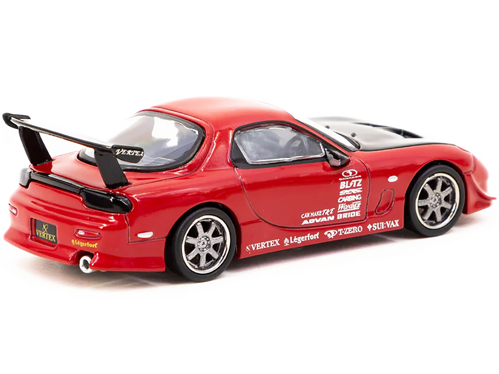 Mazda RX7 (FD3S) LB-Super-Silhouette RHD (Right Hand Drive) #55 Green and Orange with Graphics "Tokyo Auto Salon 2024 - Malaysia Diecast Expo 2024" 1/64 Diecast Model Car by Inno Models