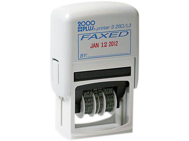 COSCO 065005 2000 PLUS Economy Message Dater, 4 Messages, Red/Blue, 1 3/4 x 15/16