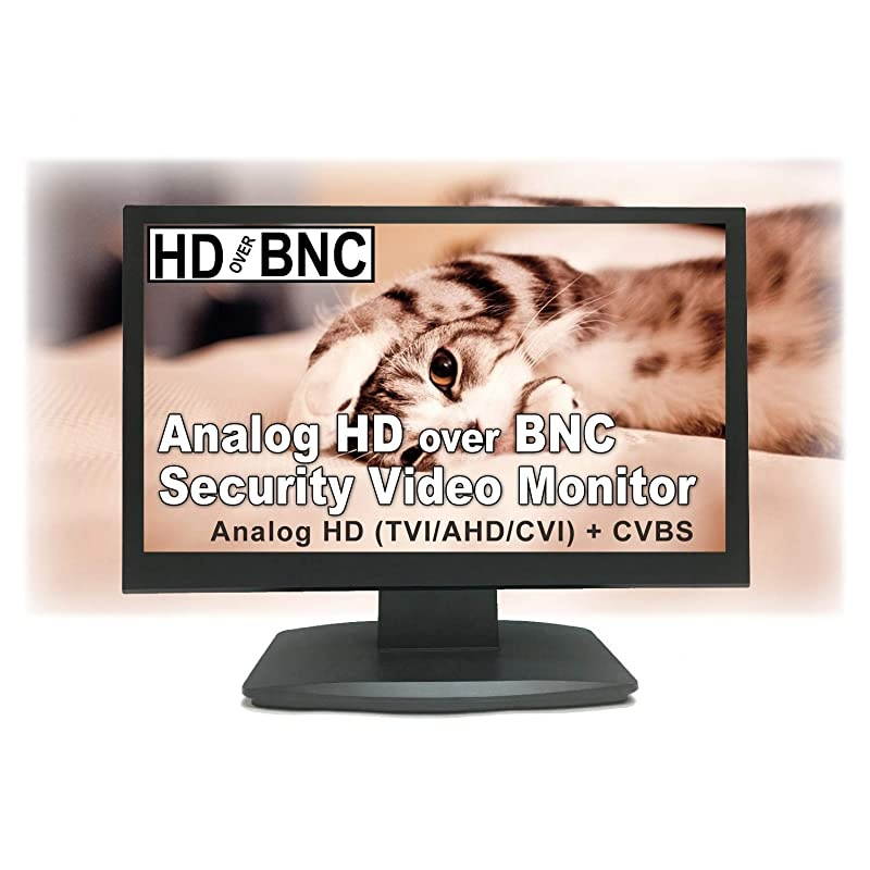 Security 18.5 HD LCD Security Monitor HDMI VGA & BNC Input Build in Speaker Audio Video Display Computer PC monitor for CCTV DVR Home Office Surveillance Optional Mount