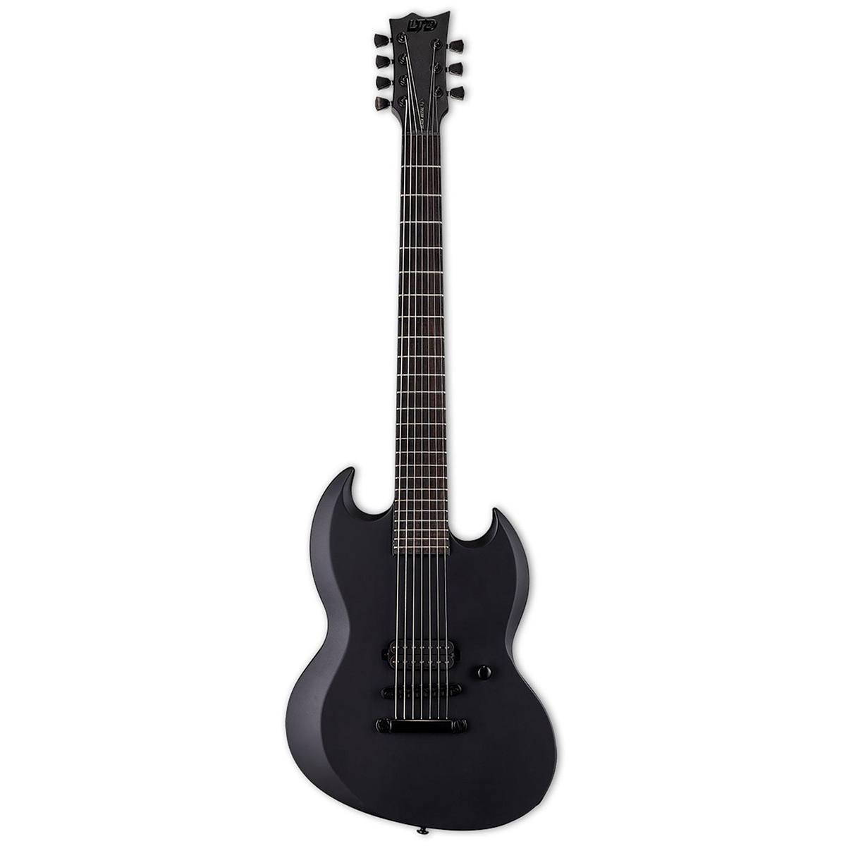 ESP LTD Viper-7 Baritone Black Metal 7-String Electric Guitar