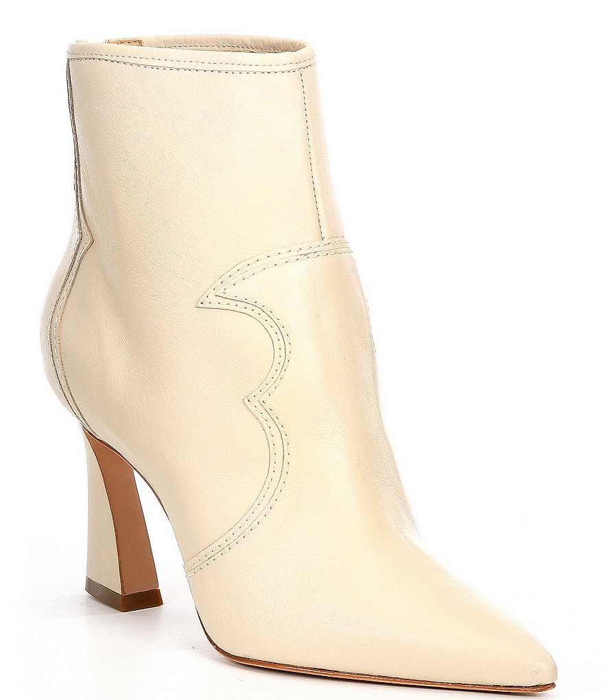 Schutz Olgah Leather Western Detail Booties