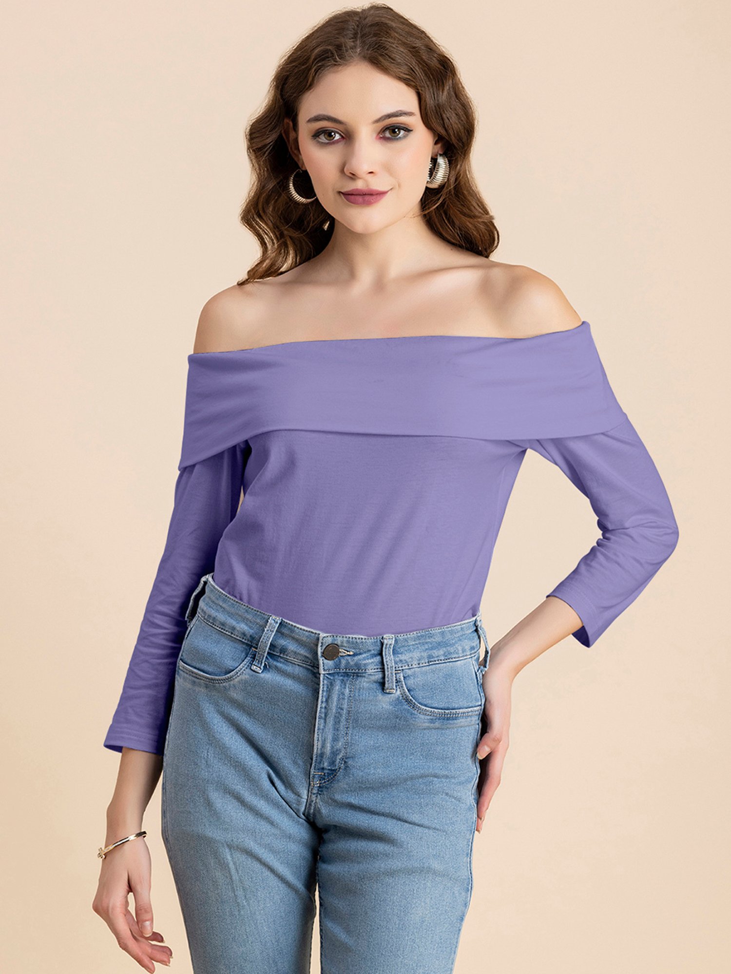 Moomaya Lavender Regular Fit Top