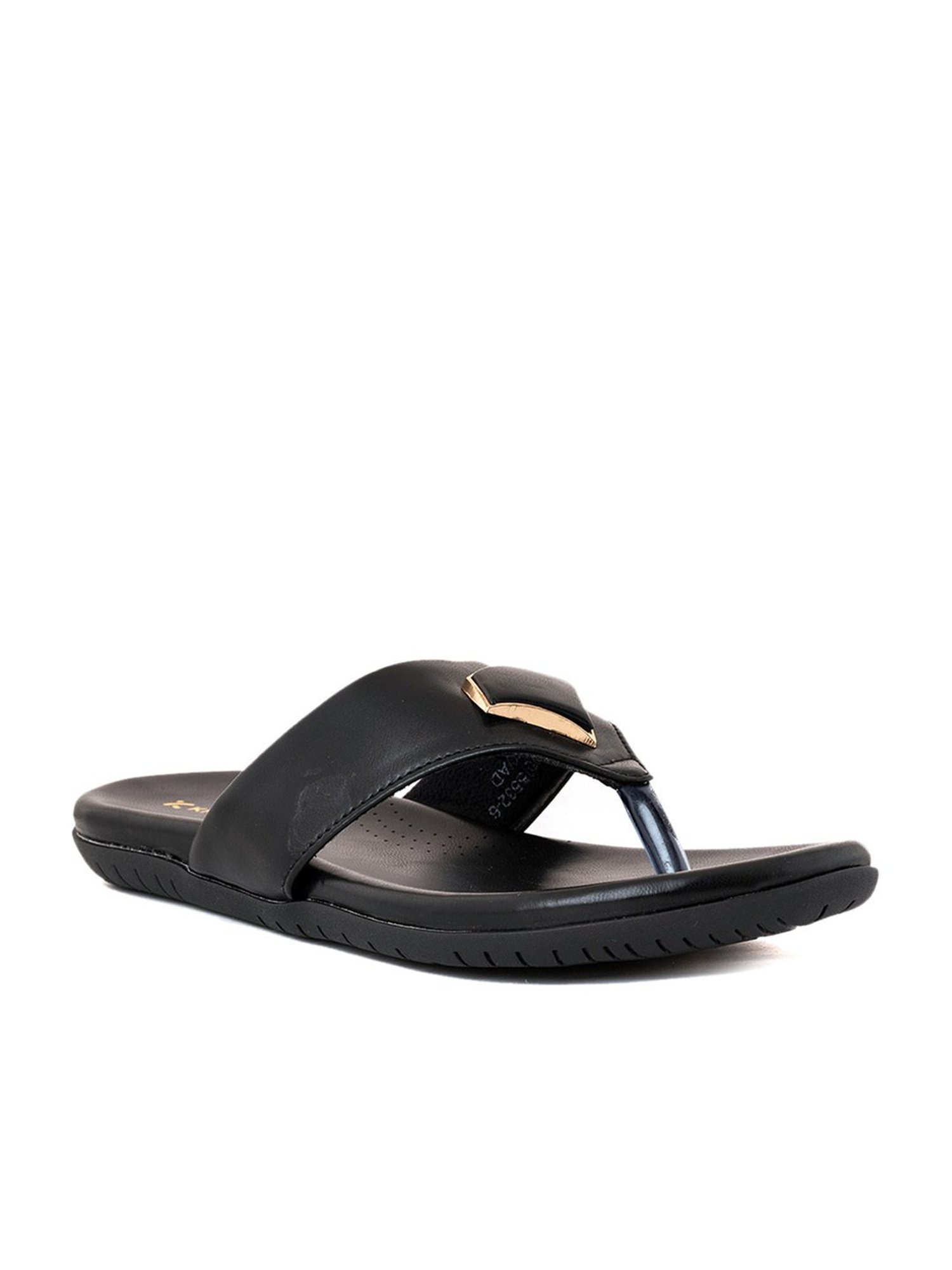 Khadim Women's Black Thong Sandals