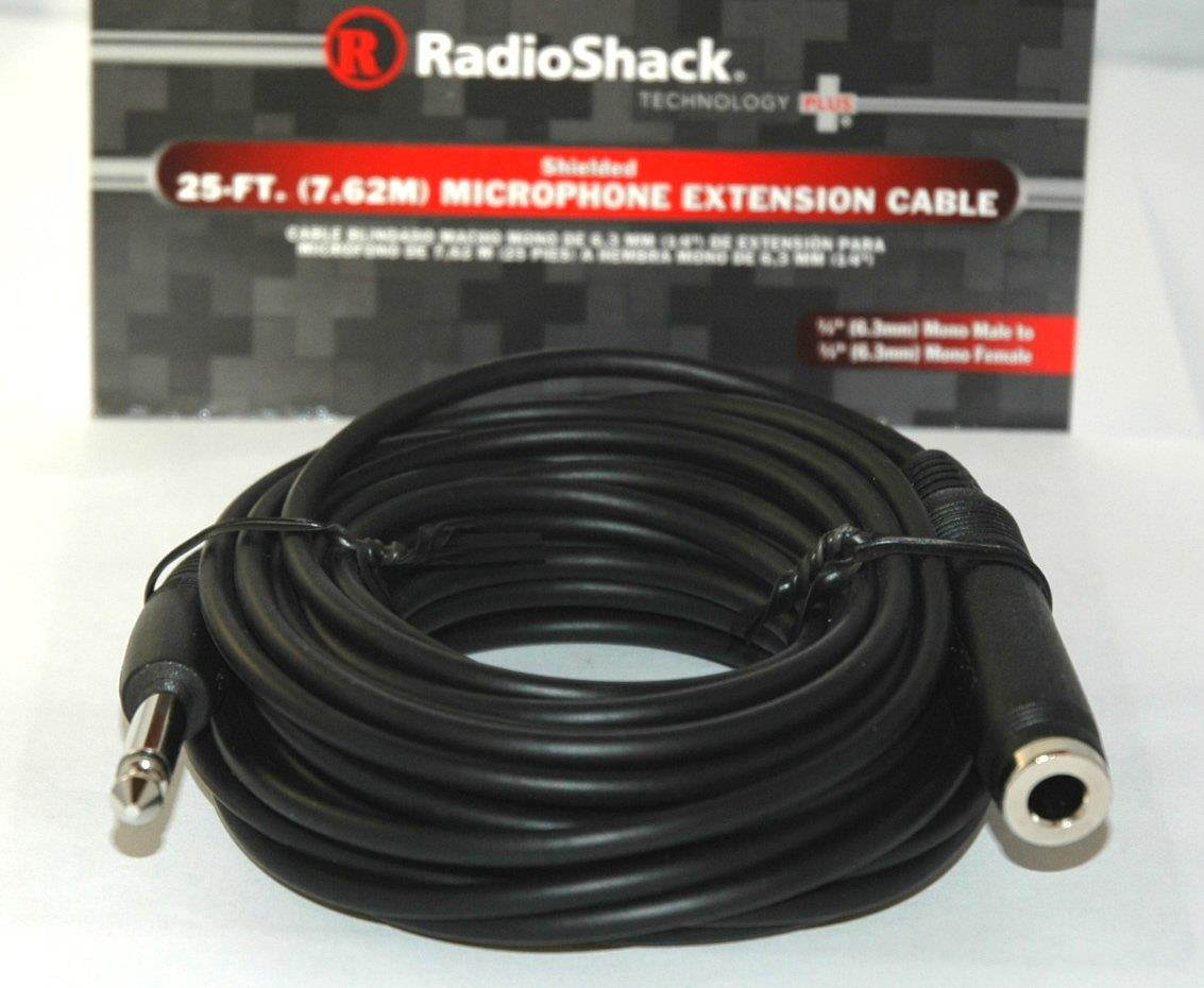 RadioShack 25-Foot Shielded Microphone Extension Cable