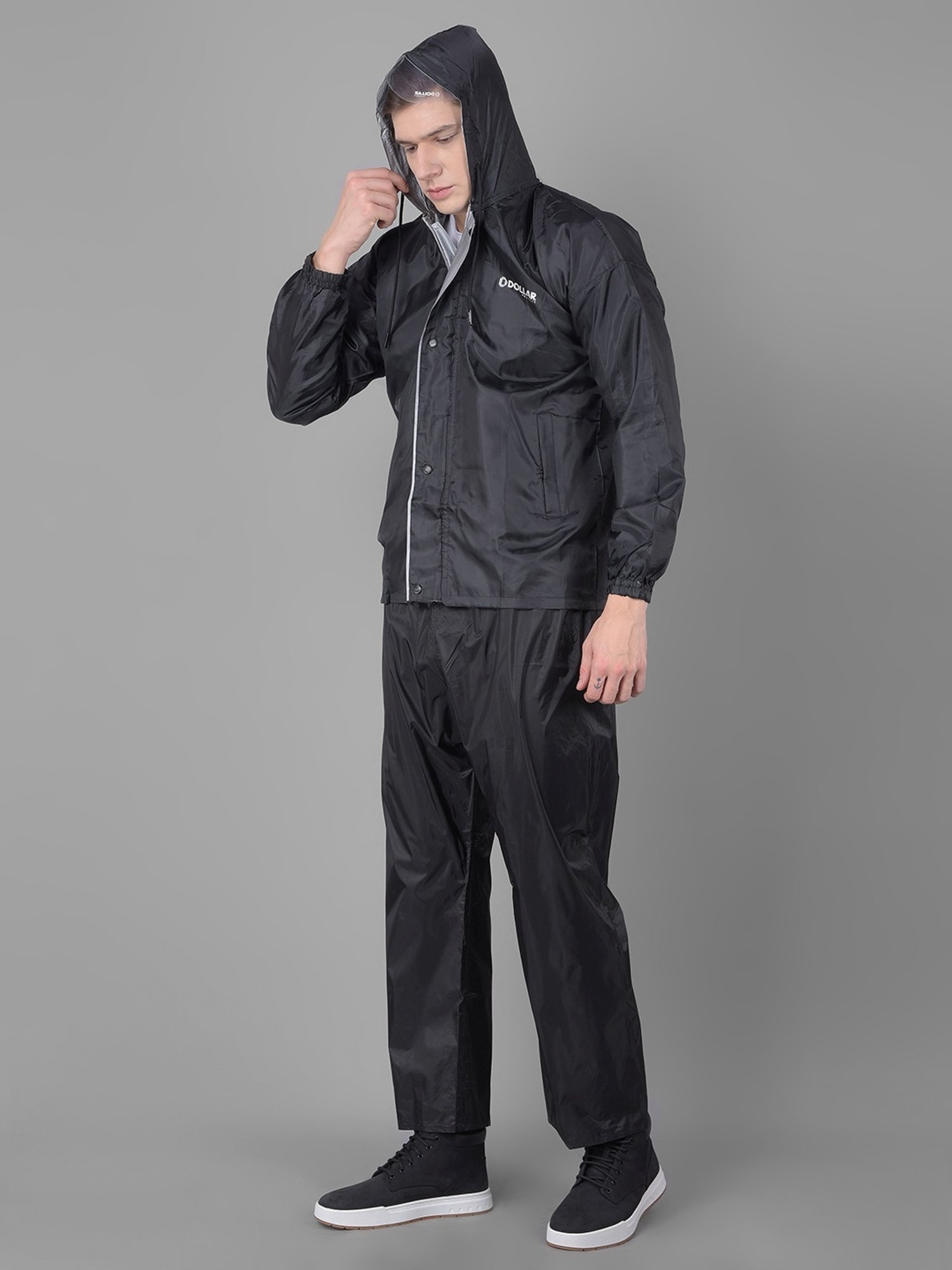 Wildcraft Red & Maroon Regular Fit Colour Block Rainwear Jacket