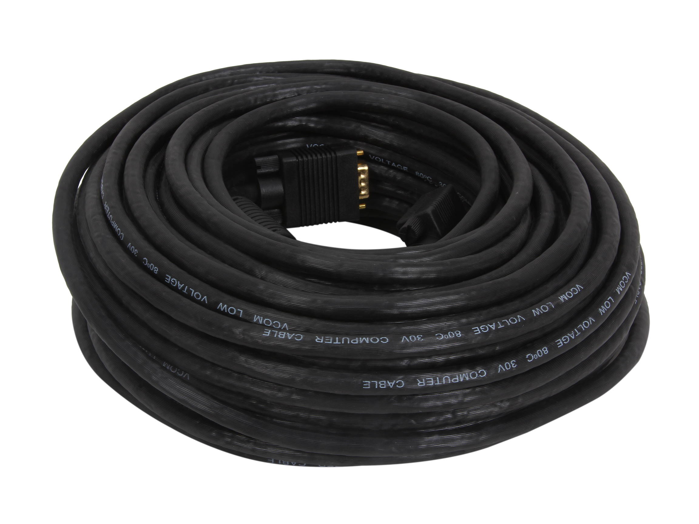 VCOM VC-VGA100M 100 ft. SVGA HD15 Male to Male Black Cable