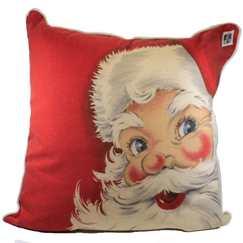 Christmas 20.0" Santa Pillow Lg Claus Rosy Cheeks Home Decor  -  Decorative Pillow