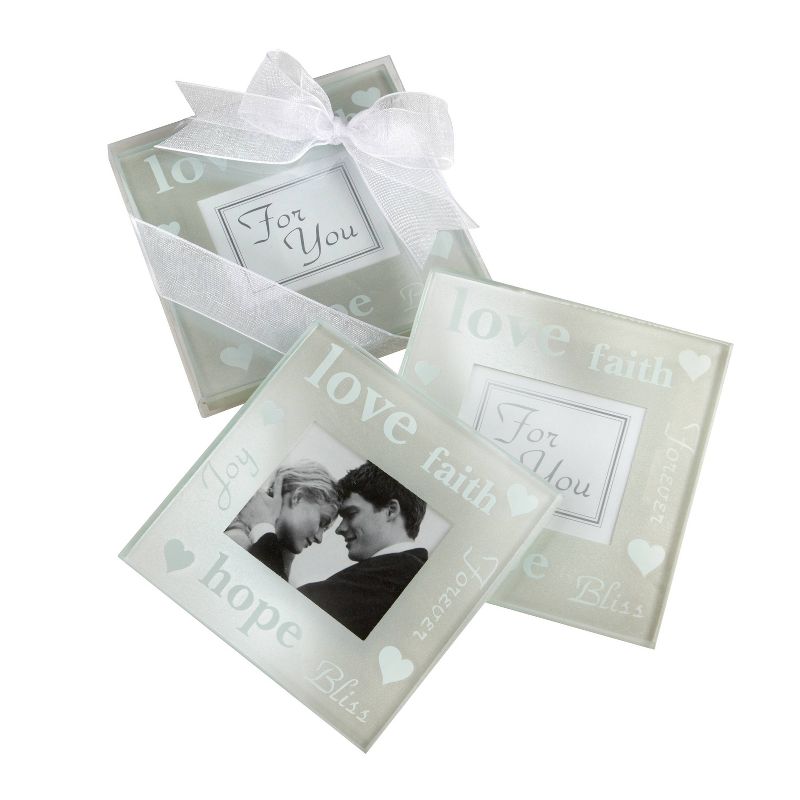 12ct Good Wishes Pearlized Photo Coasters