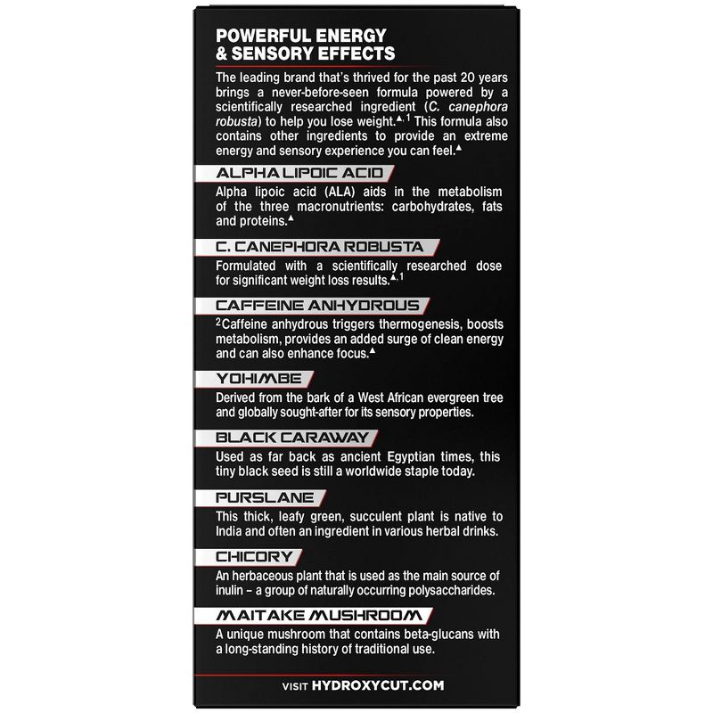 Hydroxycut Black Weight Loss Capsules - 60ct