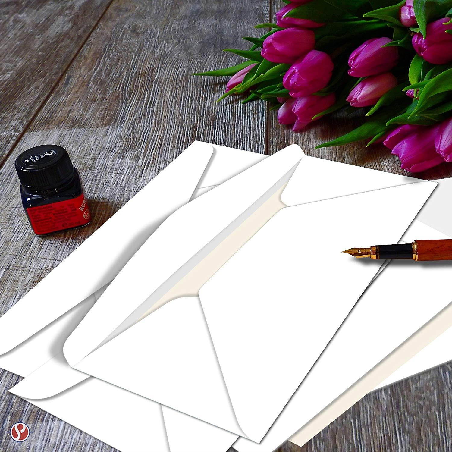 #10 Business Color Mailing Envelopes | 4 1/8 X 9 .5 inches | 24lb Bond Bright Color Paper (90 gsm) | 50 Envelopes Per Pack | White