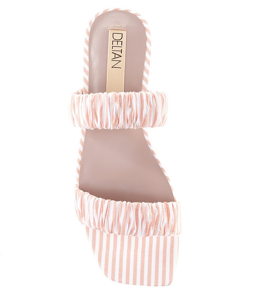 Deltan Cora Stripe Print Two Band Sandals
