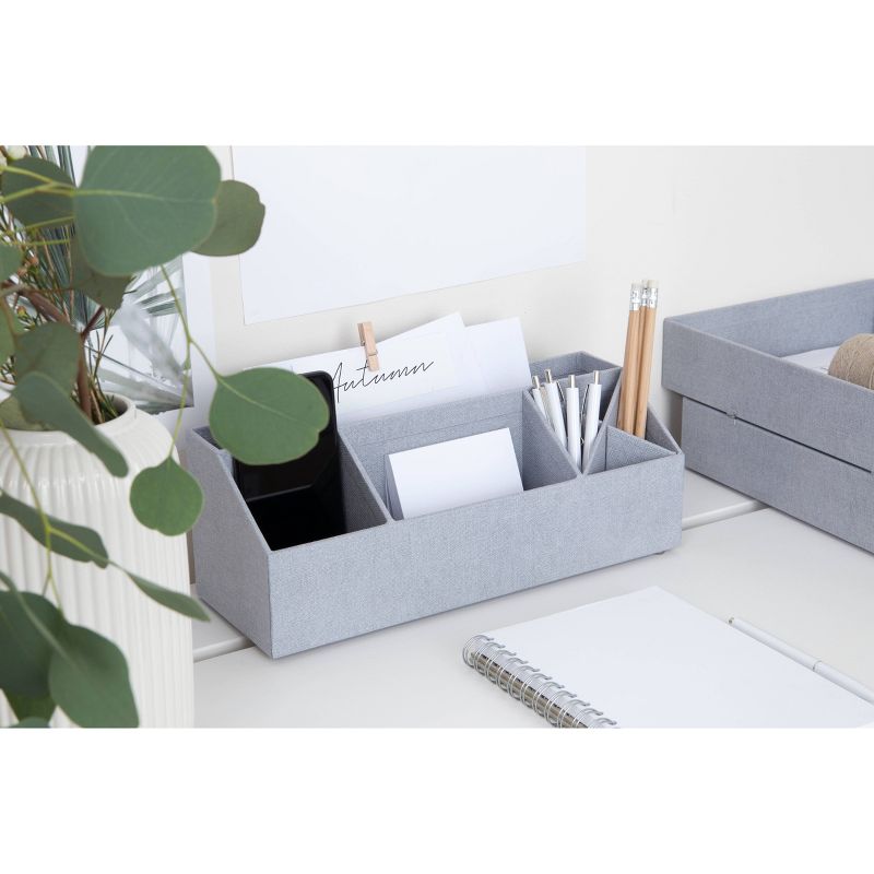 Elisa Canvas Desk Organizer Ash - Bigso Box of Sweden