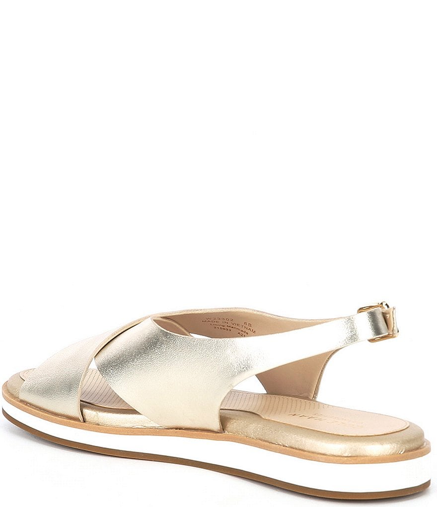 Cole Haan Mira Leather Cross-Band Sandals