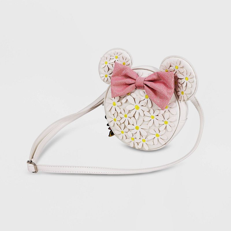 Girls' Disney Minnie Mouse Crossbody Bag - White - Disney Store