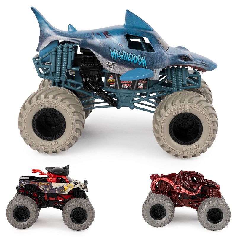 Monster Jam 3-Pack Bundle - Into the Deep - Megalodon