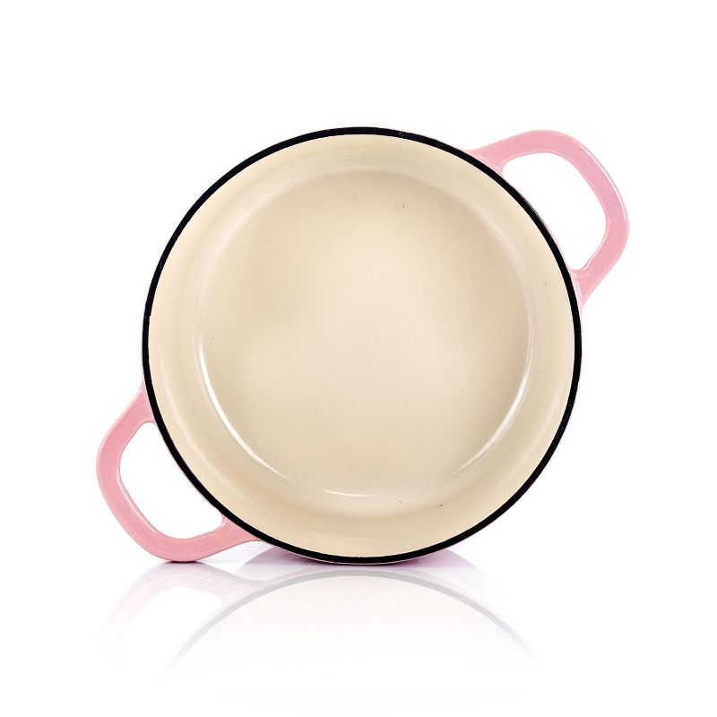 Crock-Pot Artisan 2 Piece 3 Quarts Enamled Cast Iron Dutch Oven in Blush Pink