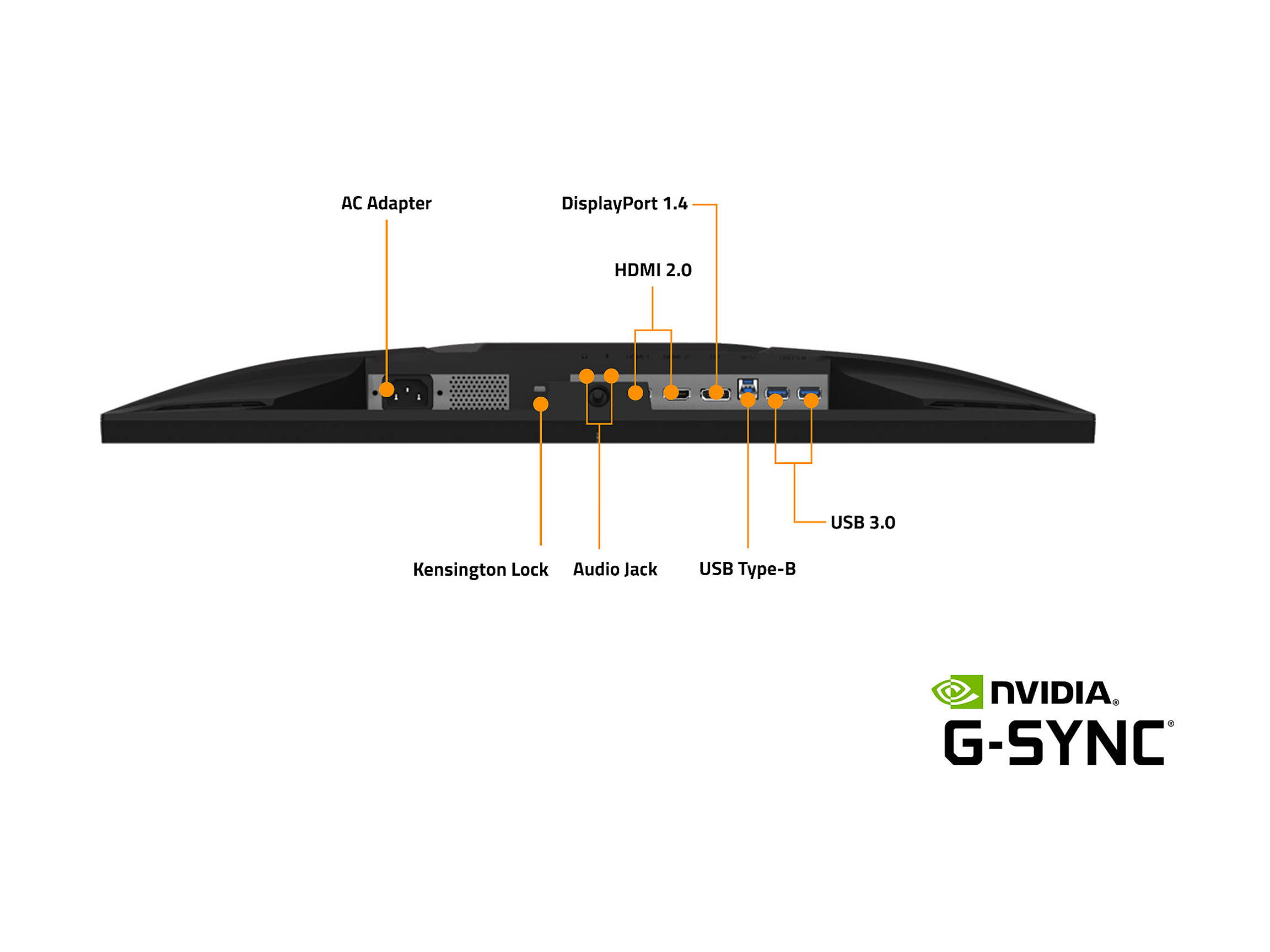 AORUS FI27Q-X 27" 240Hz 1440P HBR3, G-SYNC Compatible, SS IPS Gaming Monitor, Exclusive Built-in ANC, 2560 x 1440, 0.3ms Response Time, HDR, 93% DCI-P3, 1x Display Port 1.4, 2x HDMI 2.0, 2x USB 3.0