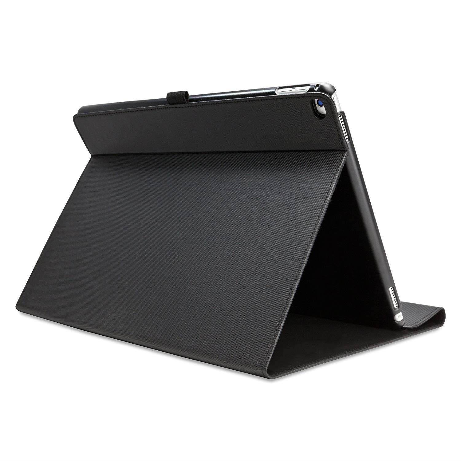 iPad Pro Case, BoxWave [Ultra-slim Leather Case] Slim Leather Book Style Flip Cover for Apple iPad Pro - Nero Black