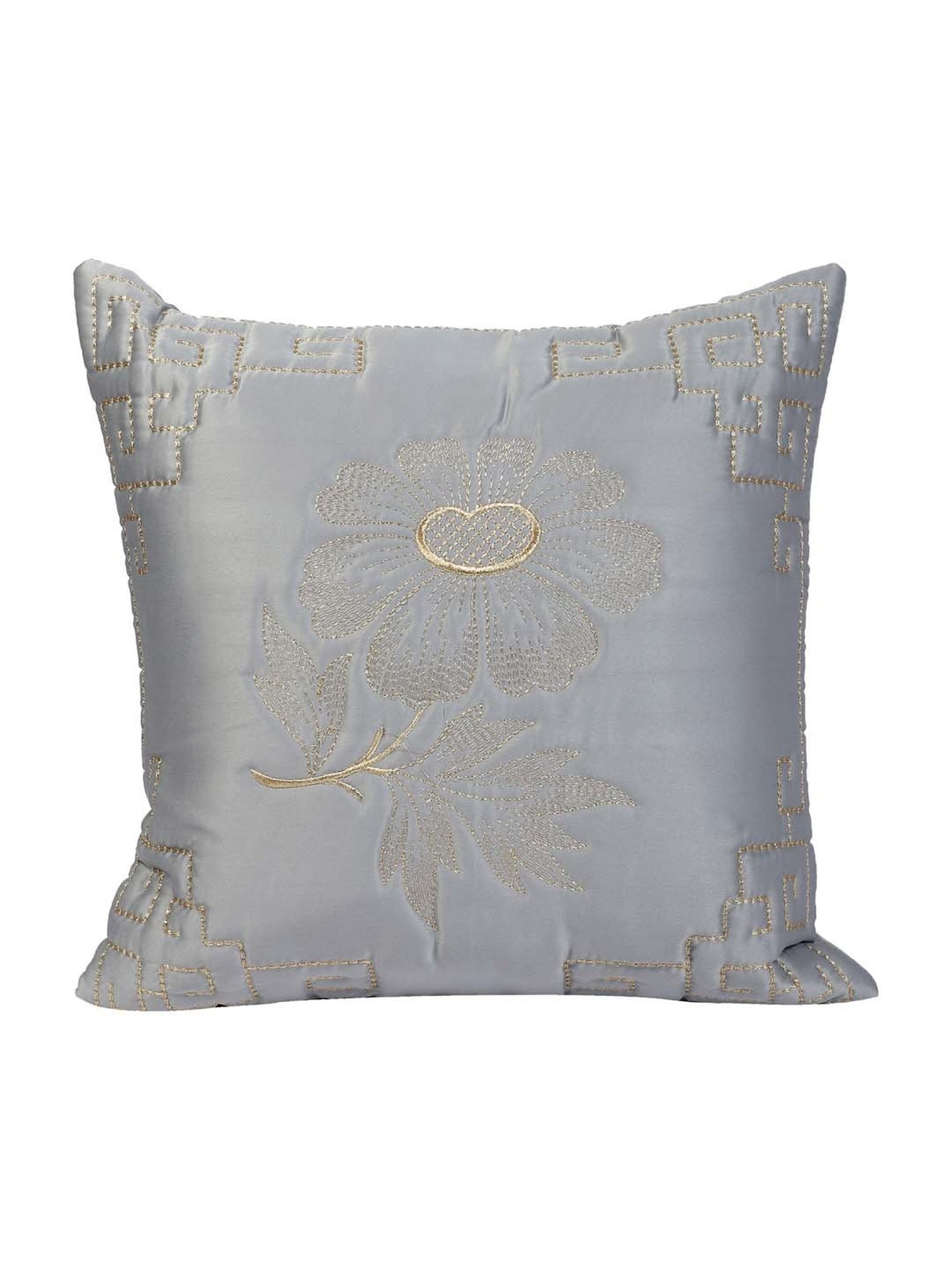 MFD HOME Furnishing Grey Satin Cushion Cover - Set of 5