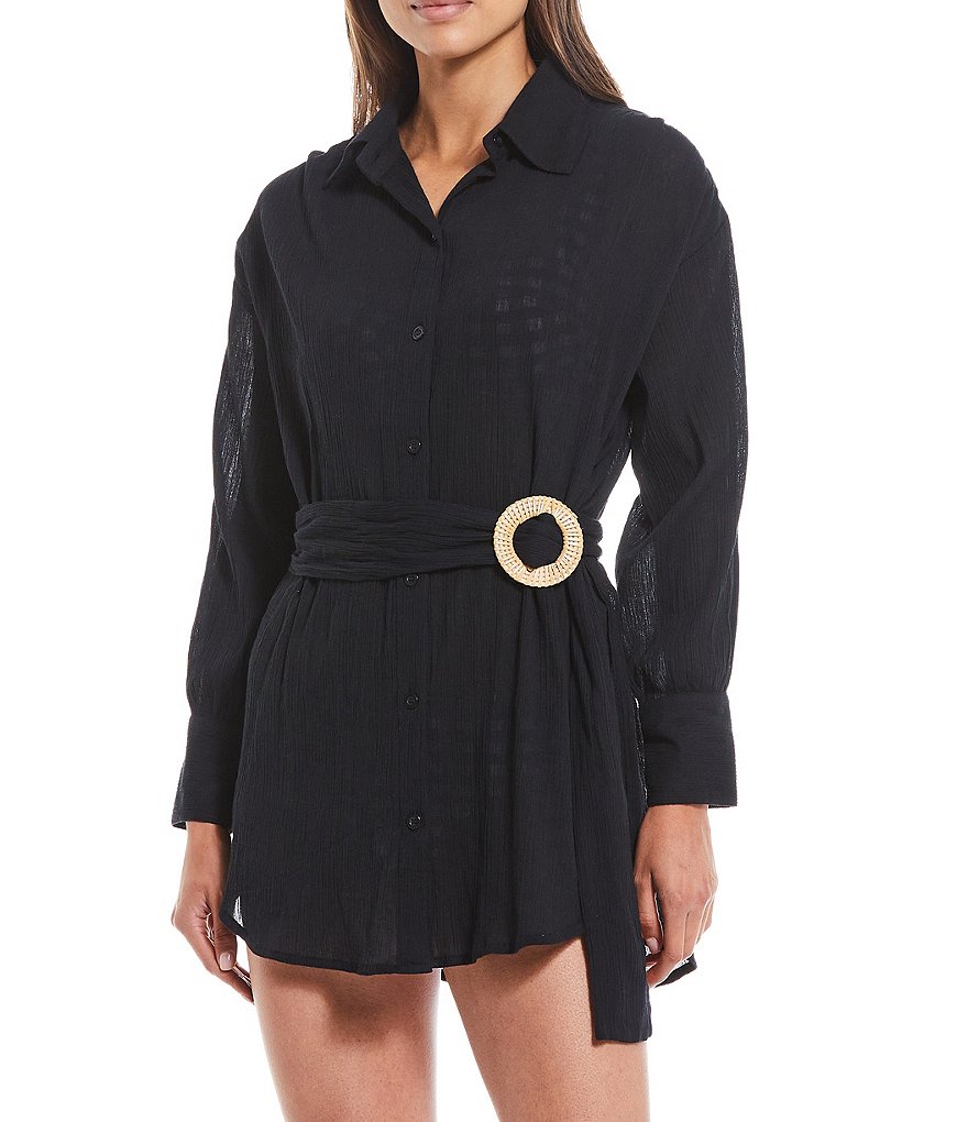 Tommy Bahama Midnight Orchid Tropical Print Scoop Neck Ruffle Hem Spa Dress