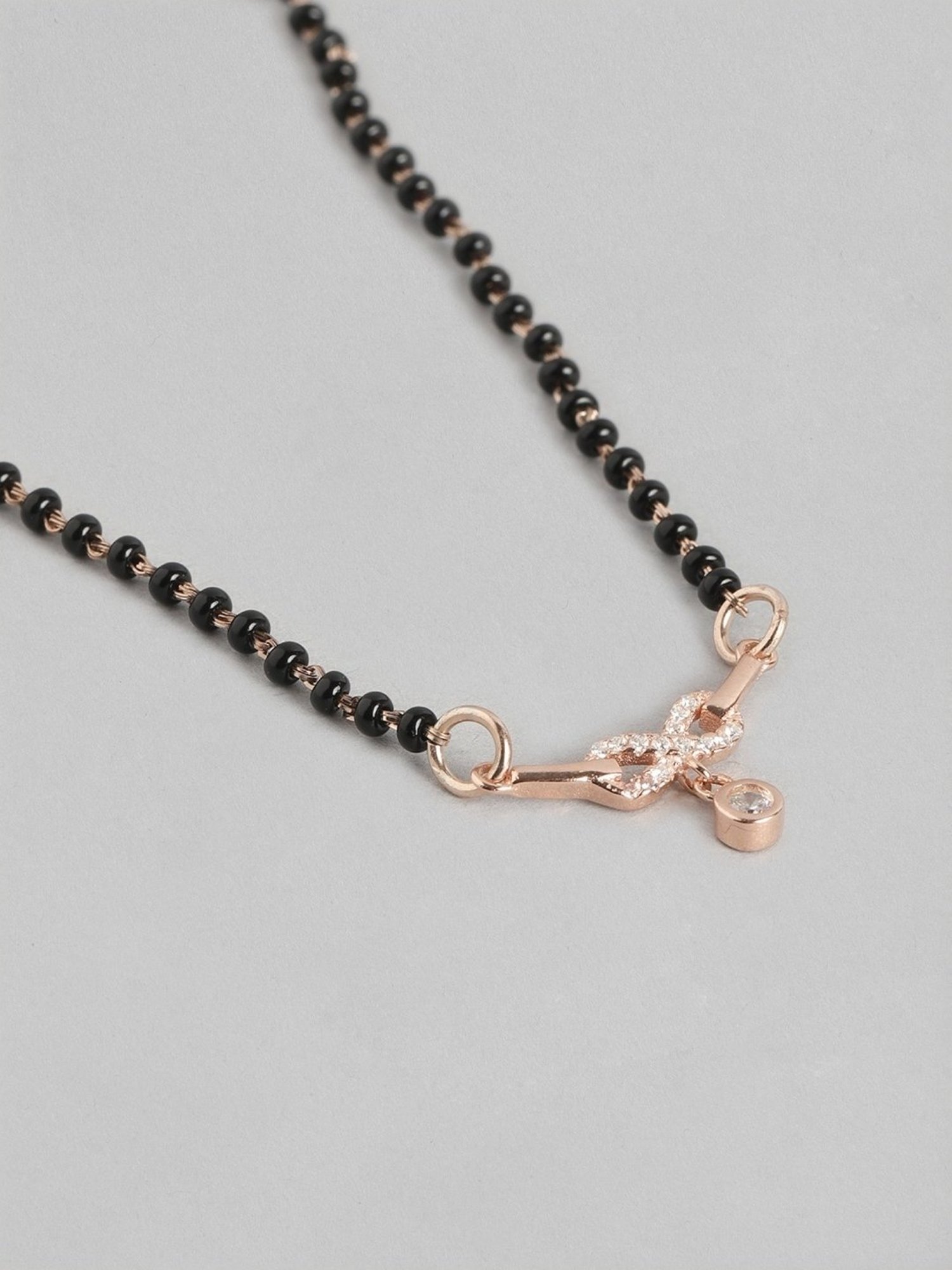 March by FableStreet 92.5 Sterling Silver Floral Mangalsutra for Women