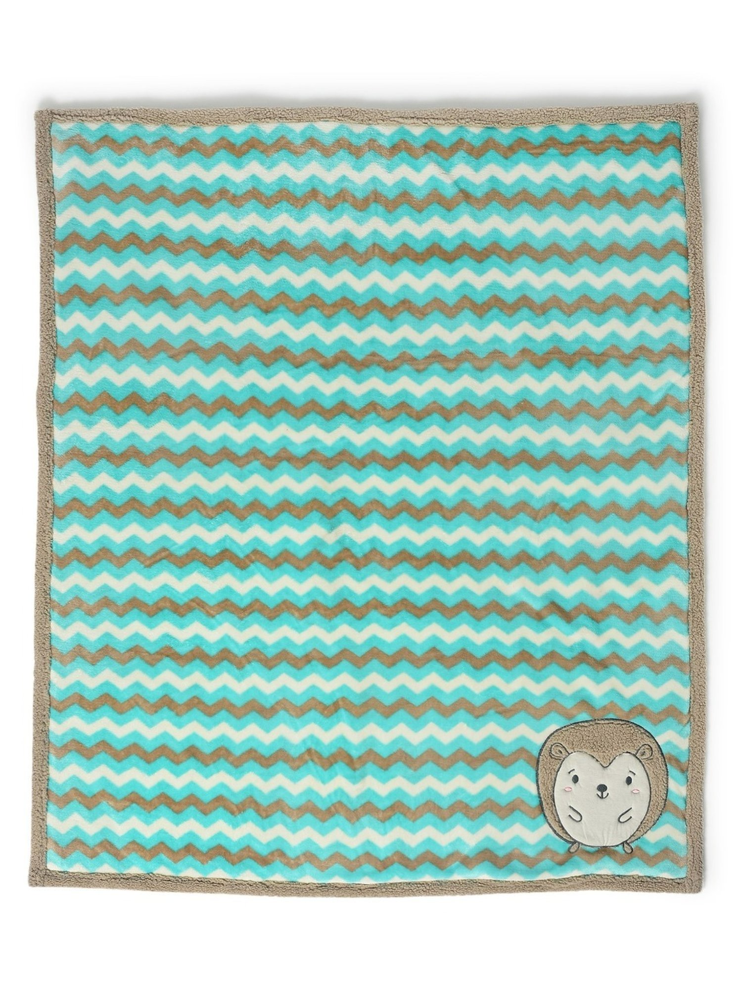 MiArcus Chevron Green 150 TC Polyester Blanket for Kids