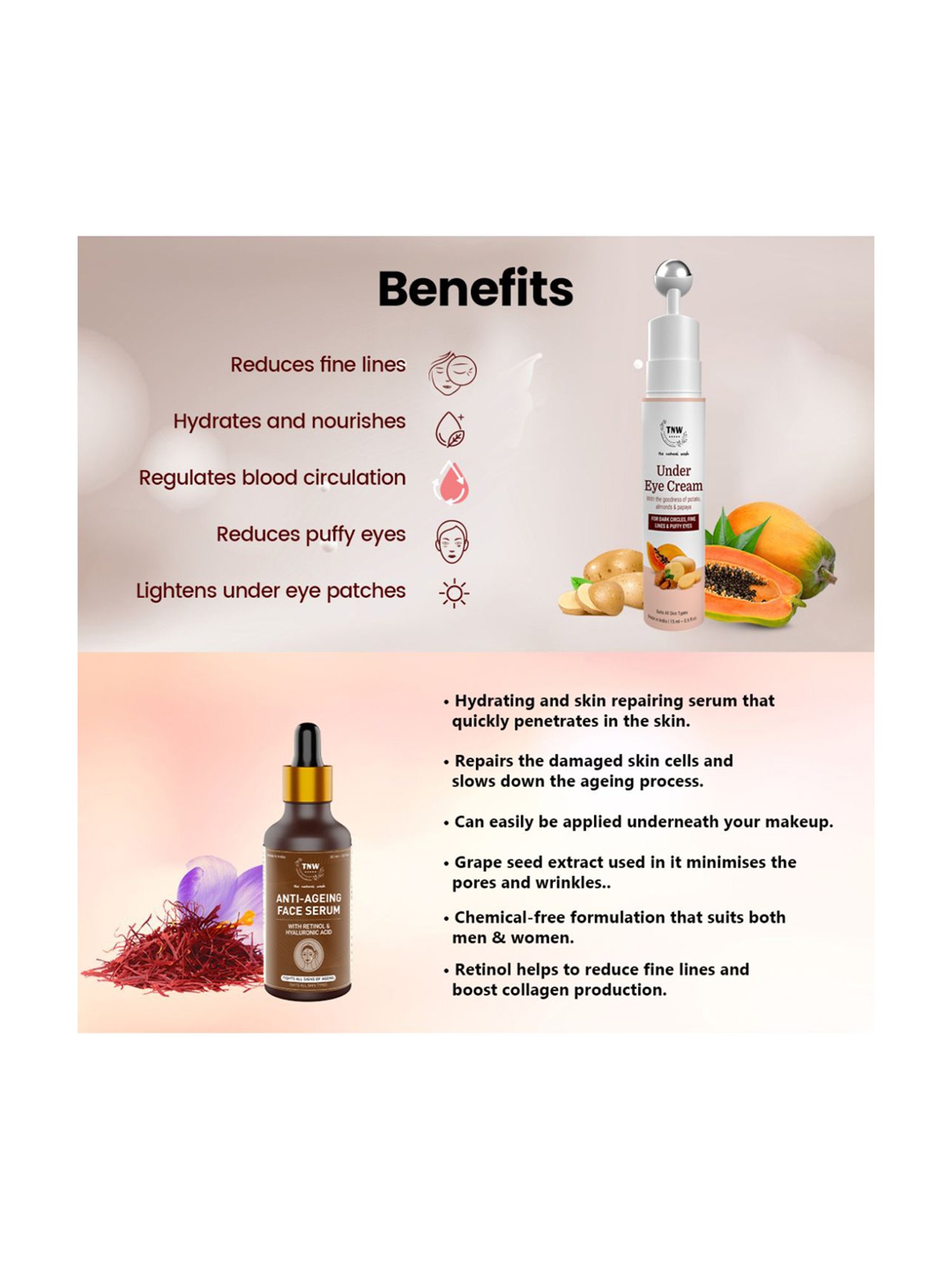 TNW-The Natural Wash Anti Ageing Serum & Under Eye Cream