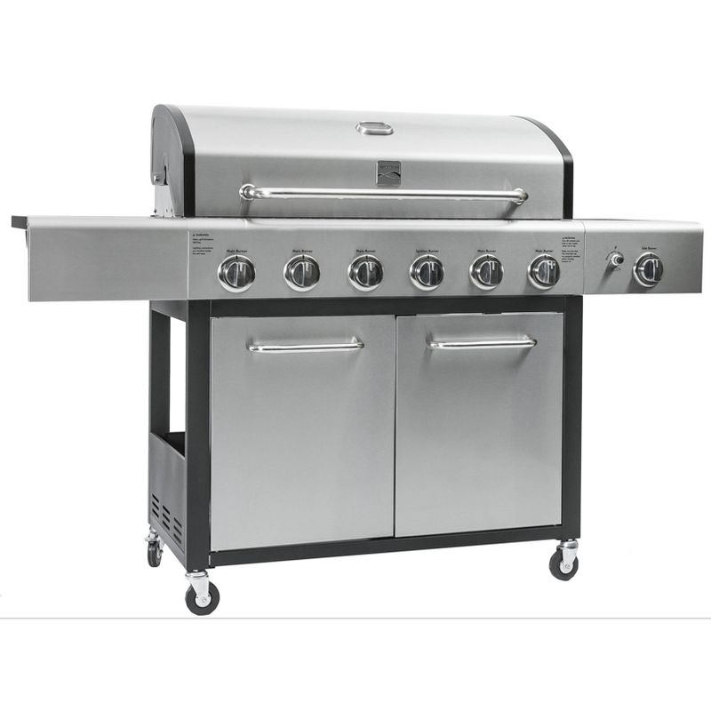 Kenmore 6-Burner XL Grill with Side Propane Gas Burner PG-40611S0L