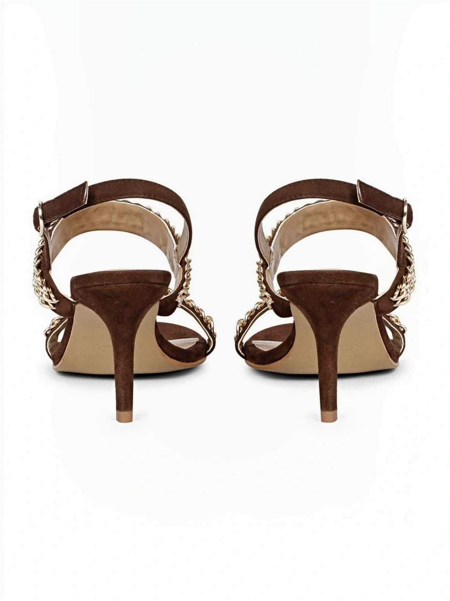 Saint G Women's Beige Back Strap Stilettos