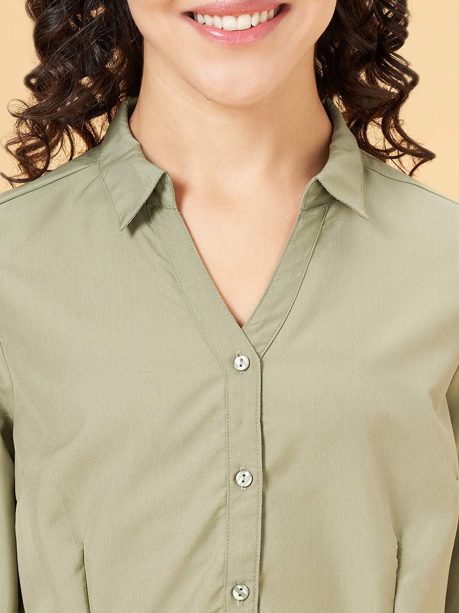 Van Heusen Maroon Plain Formal Shirt