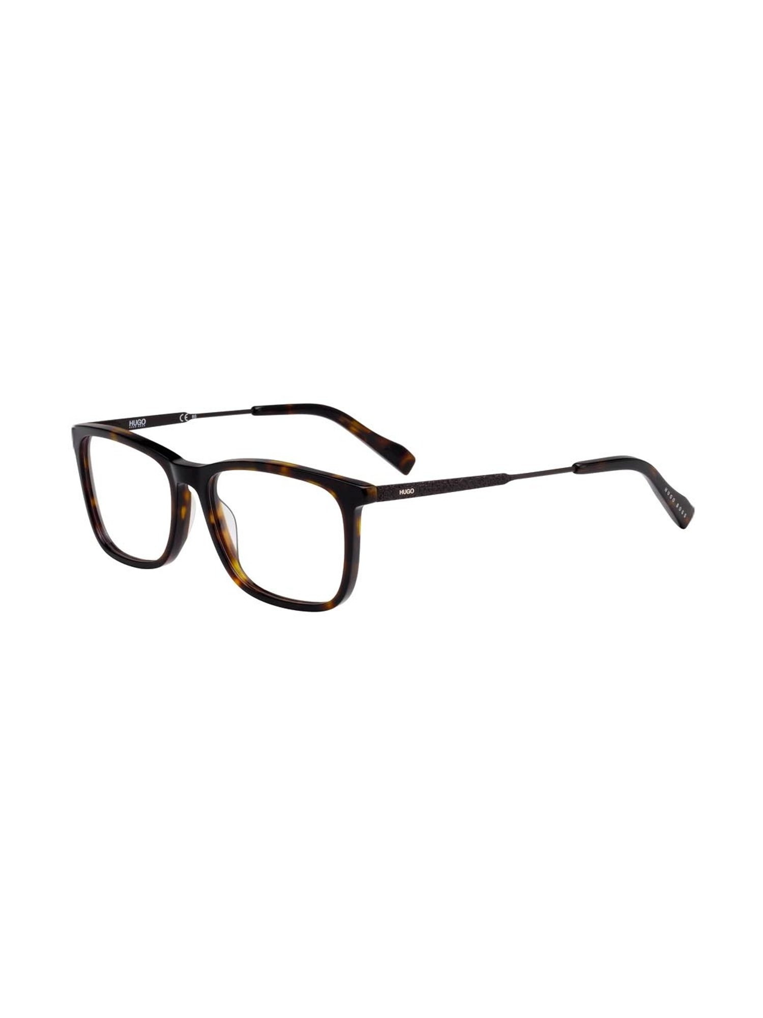 HUGO Brown Rectangular Eye Frames for Men