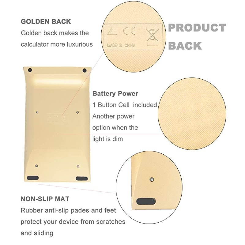 Desktop Calculator,  10-Digit Dual Power Handheld Desktop Calculator with Large LCD Display Big Sensitive Button (New Black & White, Pack of 2)