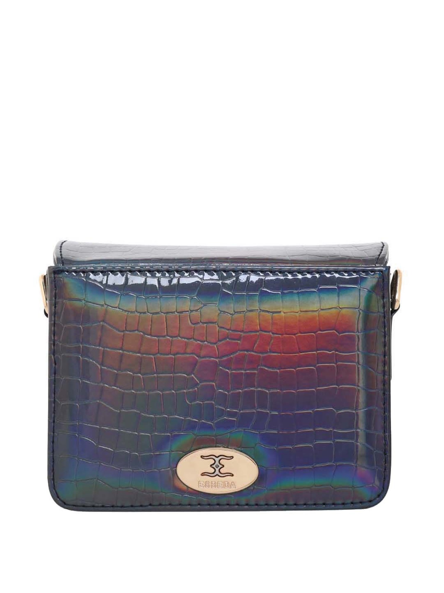 Esbeda Navy Textured Small Sling Handbag