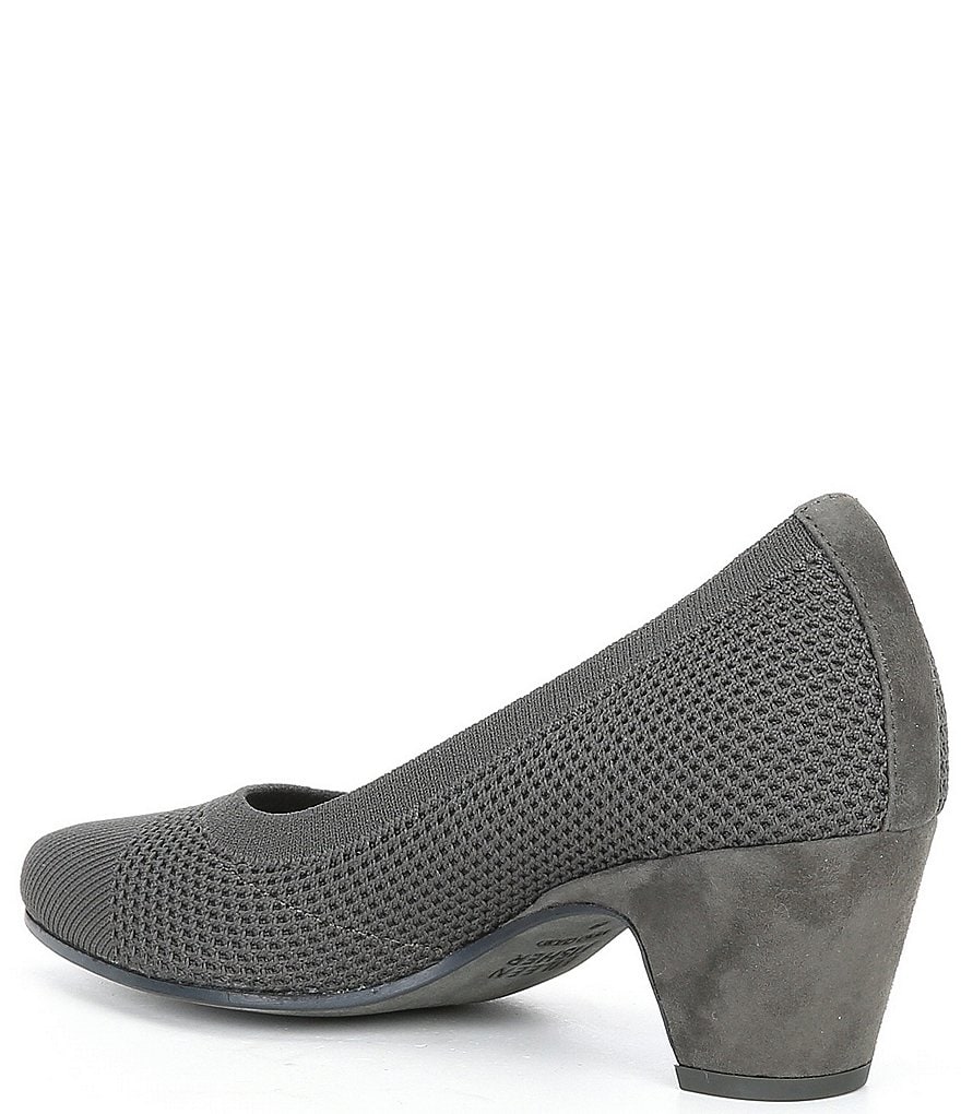 Eileen Fisher Kiss Stretch Fabric Block Heel Pumps