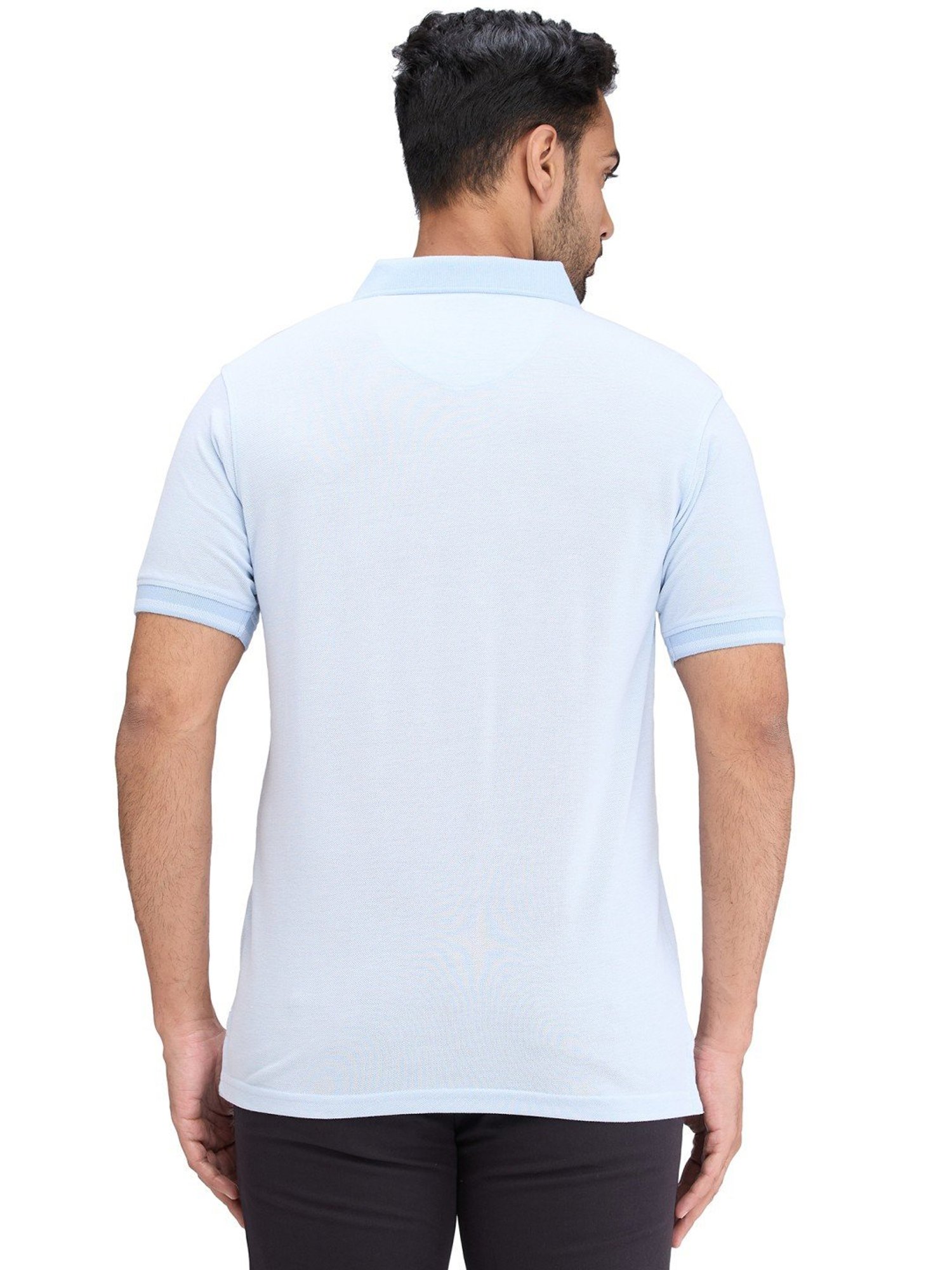 Park Avenue Blue Slim Fit Polo T-Shirt