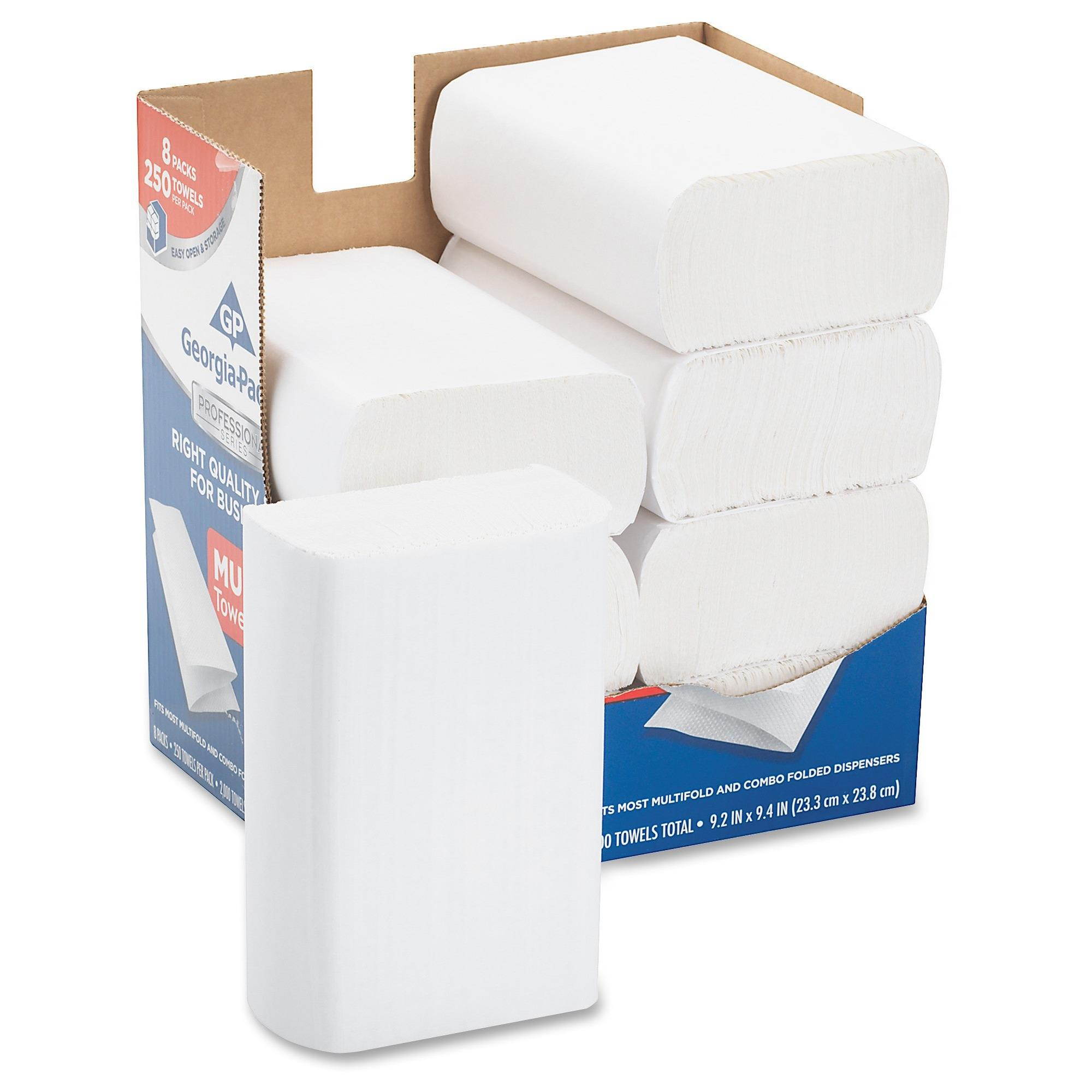 Georgia Pacific 2212014, Professional Premium Paper Towels,M-Fold,9 2/5 x 9 1/5, 250/Bx, 8 Bx/Carton