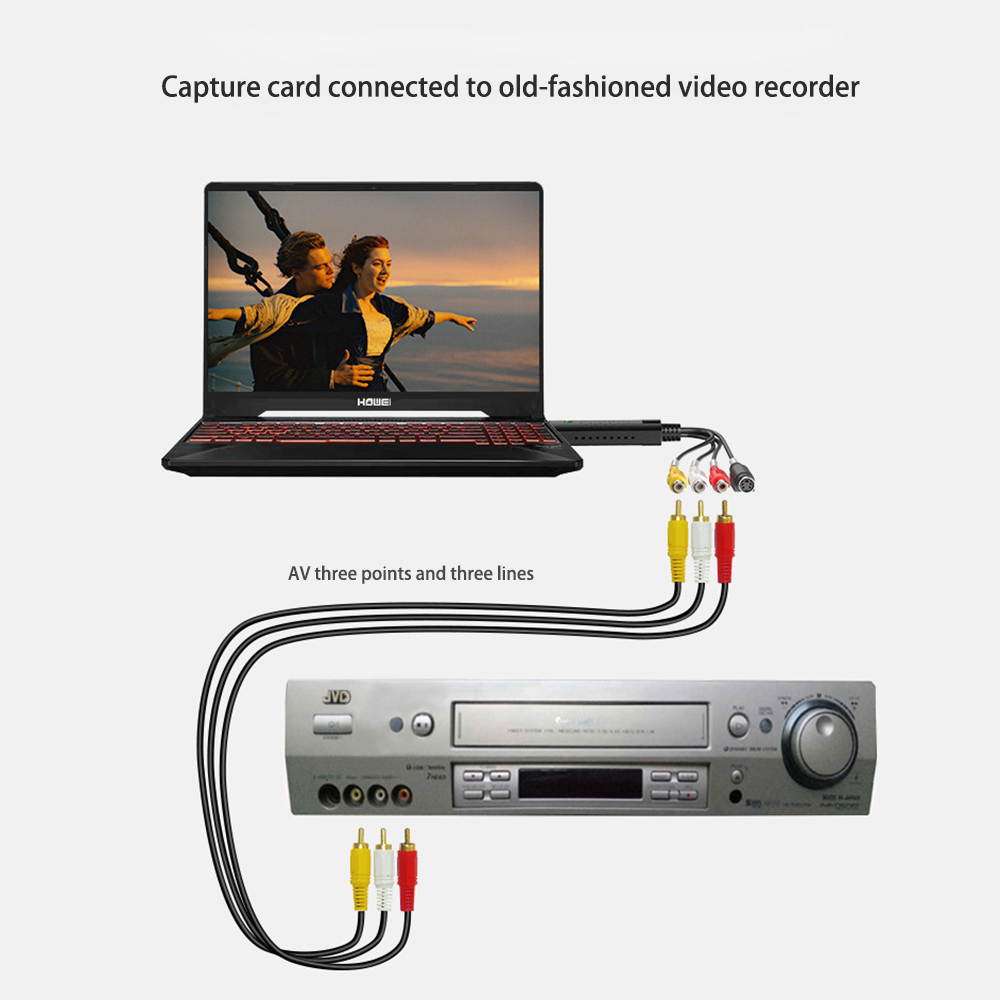 USB Video Capture Card Single-Channel USB Capture Card AV Signal Capture Data Capture Card Support Monitoring Head / Set-Top Box / DVD