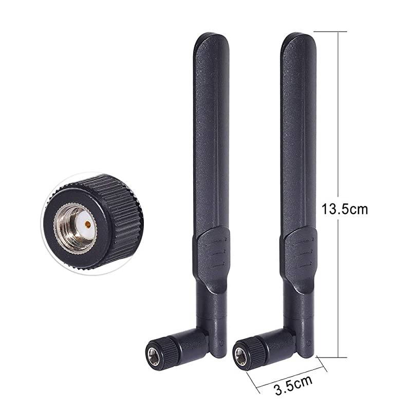 Dual Band WiFi 24GHz 5GHz 58GHz 8dBi RPSMA Male Antenna15cm IPEX IPX UFL to RPSMA Female Cable 2Pack for Intel Fenvi HP DELL Wireless Mini PCI Express PCIE Network Card WiFi Adapter