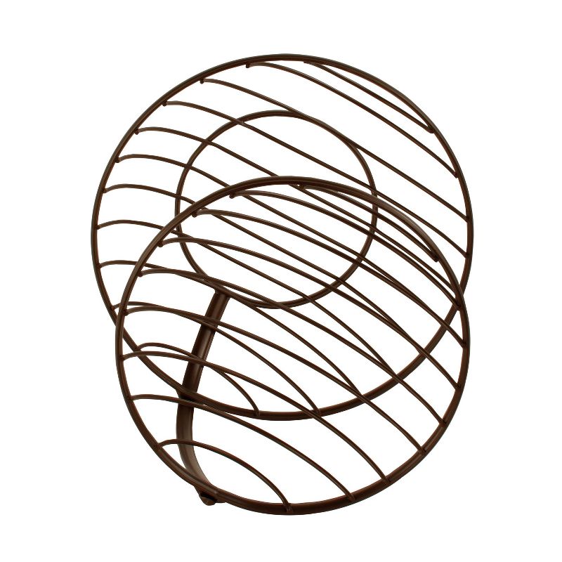 Spectrum Bloom Arched 2-Tier Steel Fruit Server - Satin Nickel