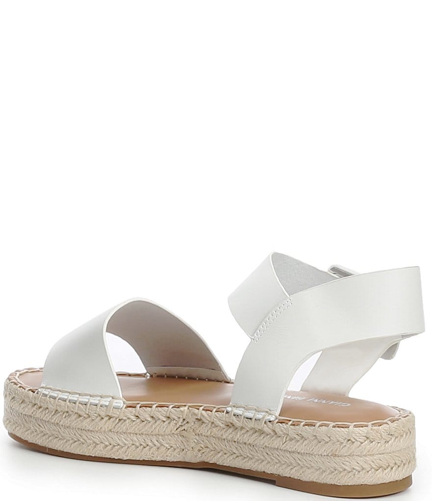 Gianni Bini Kaygan Leather Espadrille Flatform Sandals