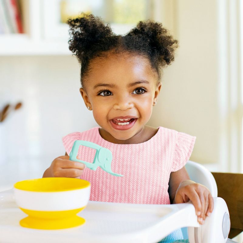 Munchkin The Baby Toon Silicone Teether Spoon Elephant - Mint