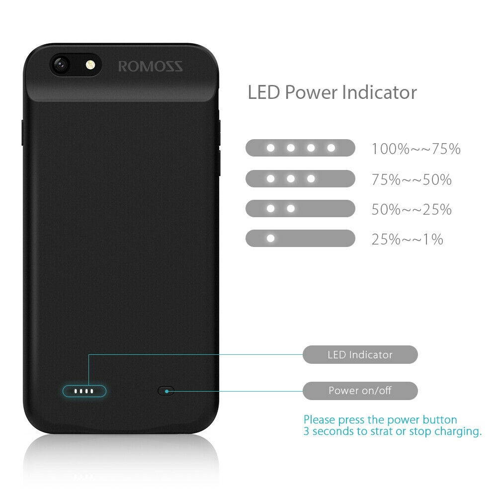 For iPhone 6 6s 6 Plus 7 External Battery Charging Case Power Bank Phone Cover