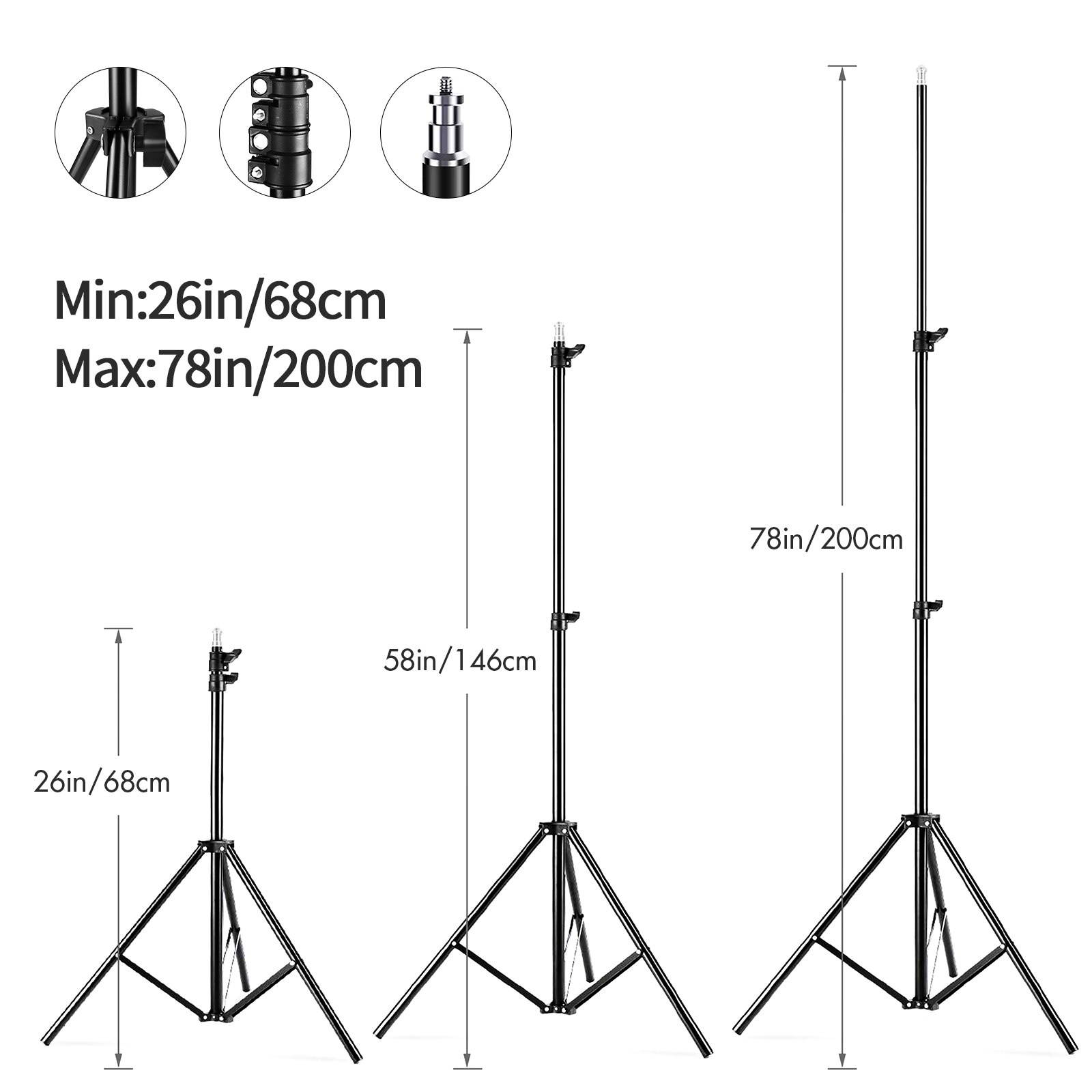 Photo Studio Photography Softbox RGB  Light Softbox/35W Video  Light/Color Filters/2M Lamp Stand/Wireless Remote Control