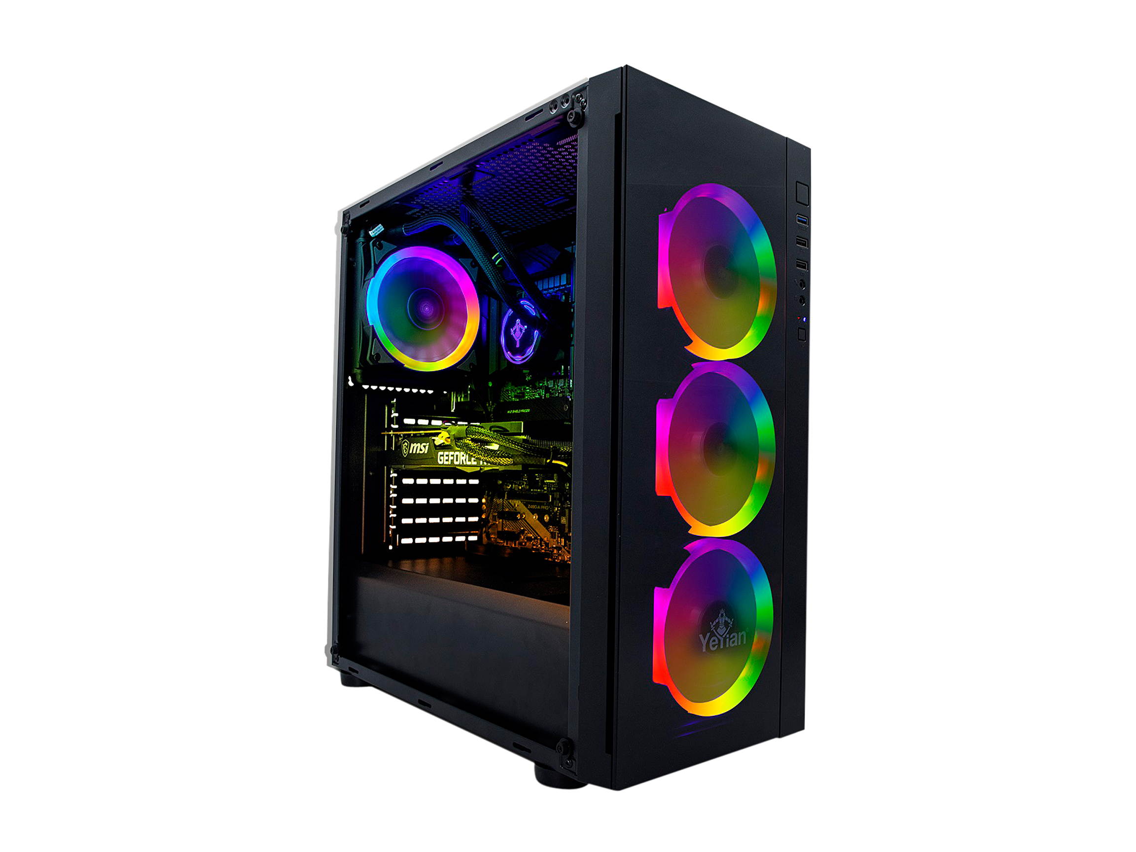 Yeyian Gaming Desktop Katana X01 YPB-KAT-X01 Intel Core i7 10th Gen 10700KF (3.80 GHz) 16 GB DDR4 1 TB NVMe SSD NVIDIA GeForce RTX 3060 Ti Windows 10 Home 64-bit