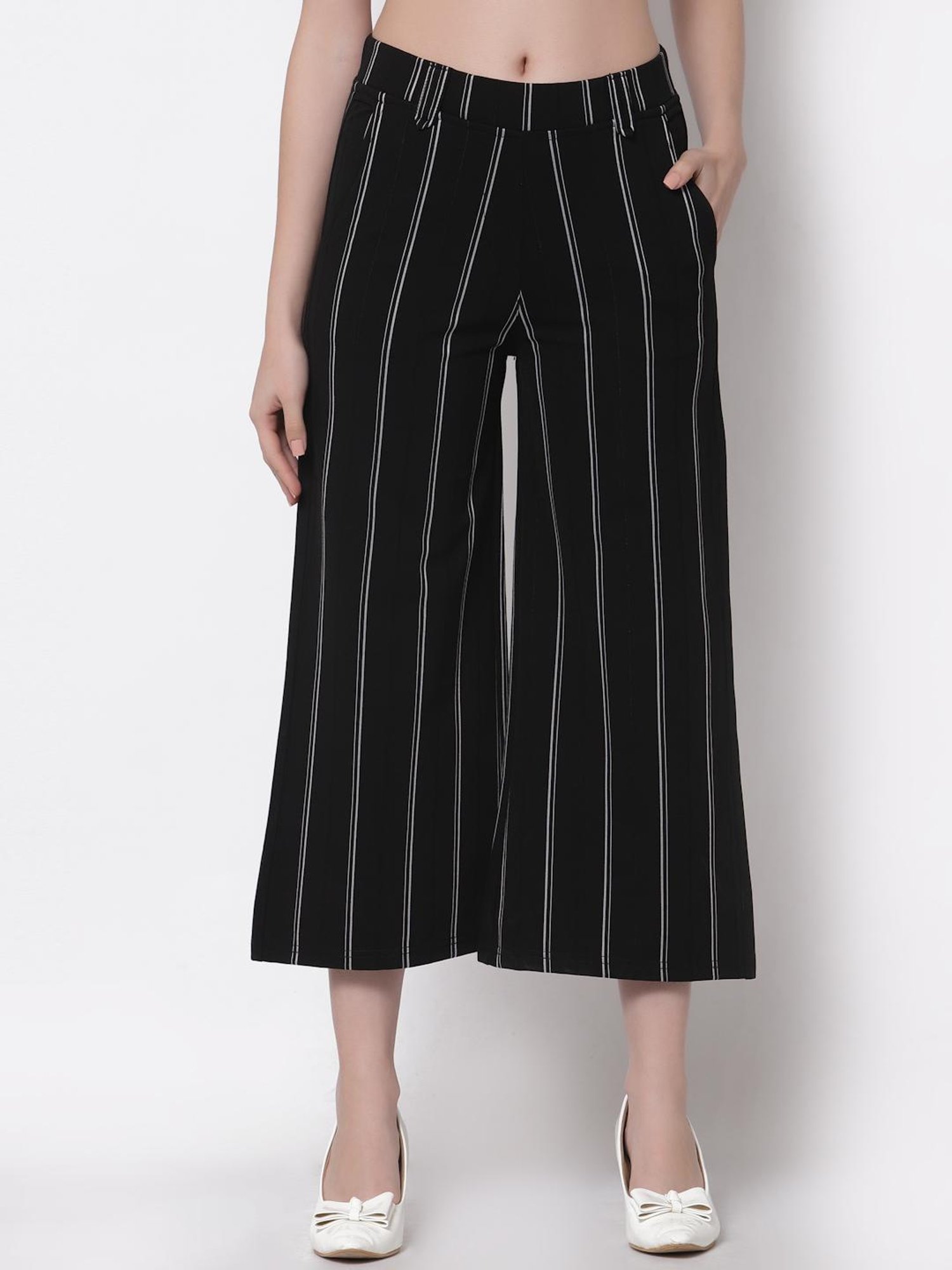 Westwood Black Striped Palazzos